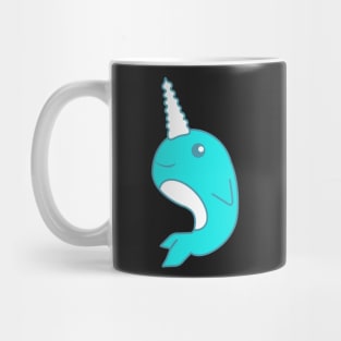 Blue Narwhal Mug